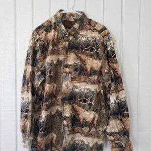 Bluff Creek Outfitters - Button up Deer Shirt - XL